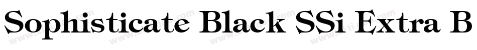 Sophisticate Black SSi Extra Bold字体转换